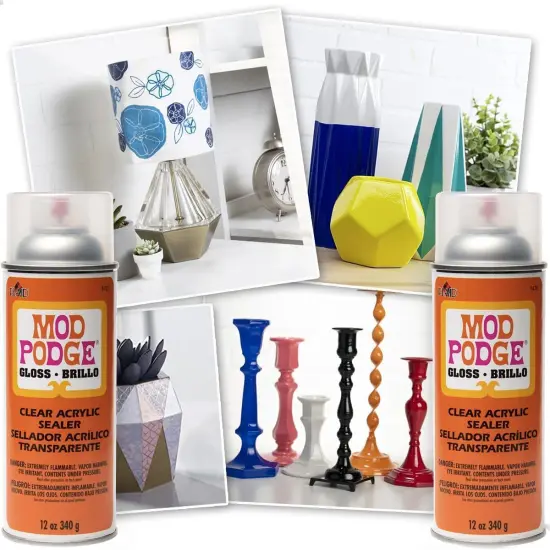 Mod Podge Spray Acrylic Sealer Glossy 2-Pack, Clear Coating Matte Paint Sealer Spray, Spray Can Sprayer Handle {4}