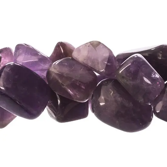 Earth's Jewel 16" Amethyst Natural Semi-Precious Nugget Strung Bead {1}