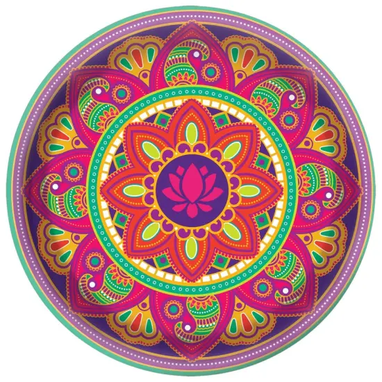 Rangoli Dream 10.5" Round Plates, 8ct {1}