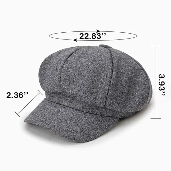 Kitcheniva Cabbie Peaked Beret Cap Burgundy {4}