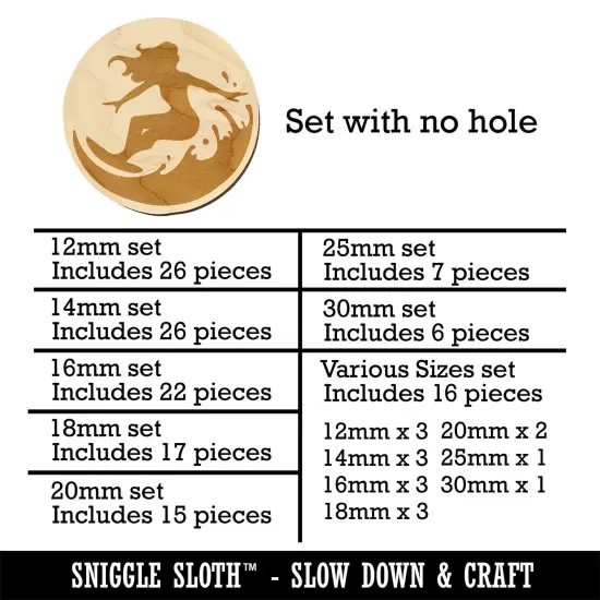 Surfing Surfer Girl on Wave Mini Wood Shape Charms Jewelry DIY Craft {1}