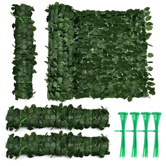 4 Pieces 118 x 39 Inch Artificial Ivy Privacy Fence Screen for Fence Decor {4}