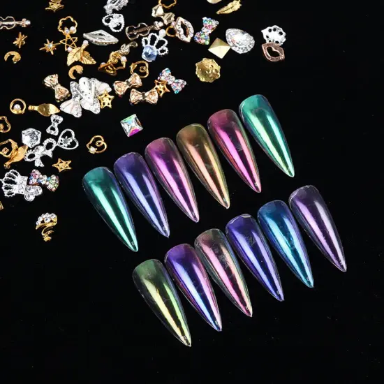 Kitcheniva Glitter Holographic Mirror Nail Art Powder {3}