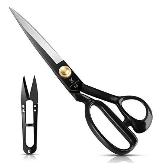 Sewing Scissors, 10 Inch Fabric Dressmaking Scissors Upholstery Office Shears for Tailors Dressmakers, Best for Cutting Fabric Leather Paper Raw Materials Heavy Duty High Carbon Steel(Right-Handed) {1}