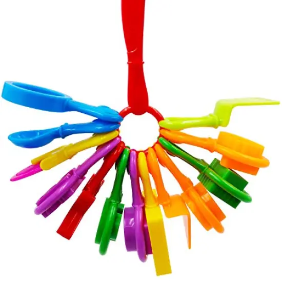 45 Pieces Dough Tools Set for Kids, Various Plastic Molds, Assorted Colors {5}