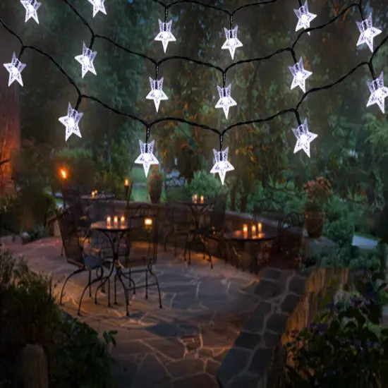 Kitcheniva Outdoor Solar Star LED Fairy String Lights {4}