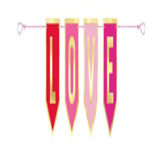 Foil "Love" Pennant Banner, 3ft {2}