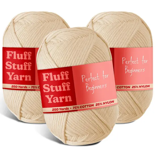 Hearth & Harbor Cotton Yarn Skeins Beige {1}