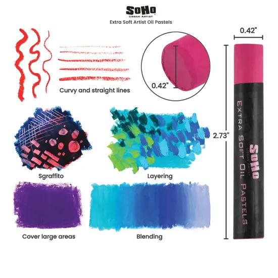 SoHo Urban Artists Extra Soft Oil Pastel Sets {5}