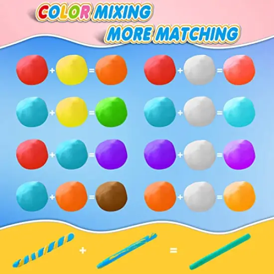 36 Colors Magic Clay - Air Dry Clay , Modeling Clay for Kids with Tools, Soft & Ultra Light, Toys Gifts for Age 3 4 5 6 7 8+ Years Old Boys Girls Kids {5}