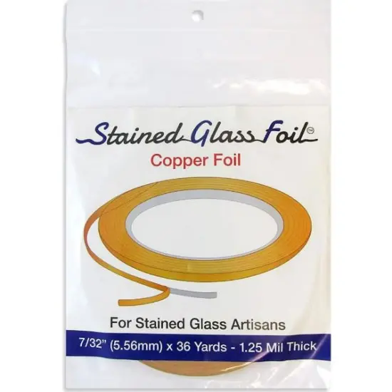 Stained Glass Foil Brand 7/32" Copper Back Foil - 1.25 Mil. Thick {1}