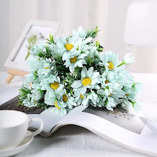 4 pcs 11" tall Faux Silk Daisy Flowers Lavender {4}