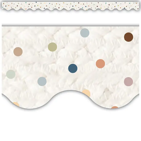 Everyone is Welcome Dots Scalloped Border Trim, 35 Feet Per Pack, 6 Packs {2}