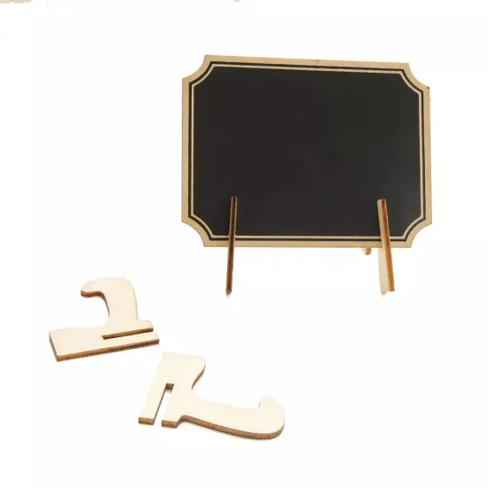 50 pcs 3"x4" Black Mini Chalkboards Signs with Wood Easels {2}