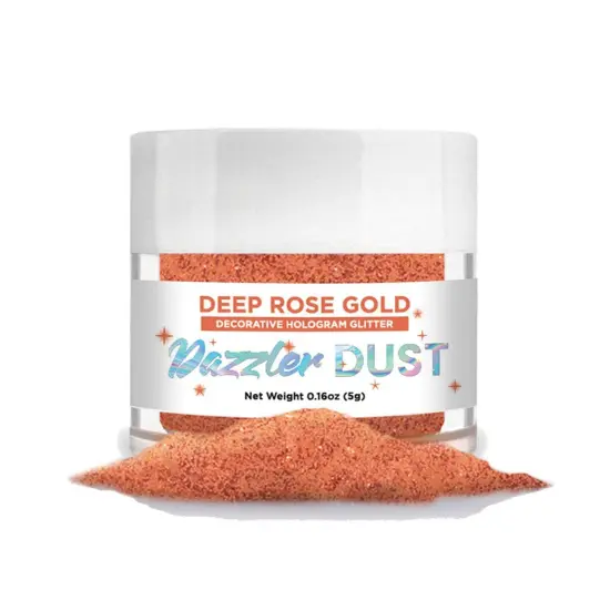 Bakell - Rose Gold Dazzler Dust (5g, 1x Jar) Non-Toxic Decorating Glitter for Arts and Crafts {5}