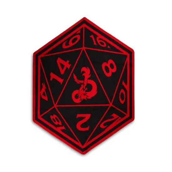 Dungeons & Dragons Red D20 Dice Printed Area Rug | 52 x 45 Inches {1}