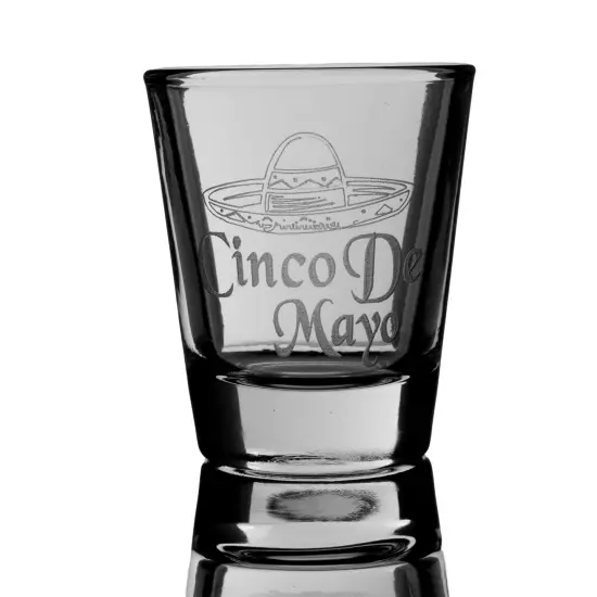 2oz Cinco De Mayo Shot Glass with Sombrero {3}