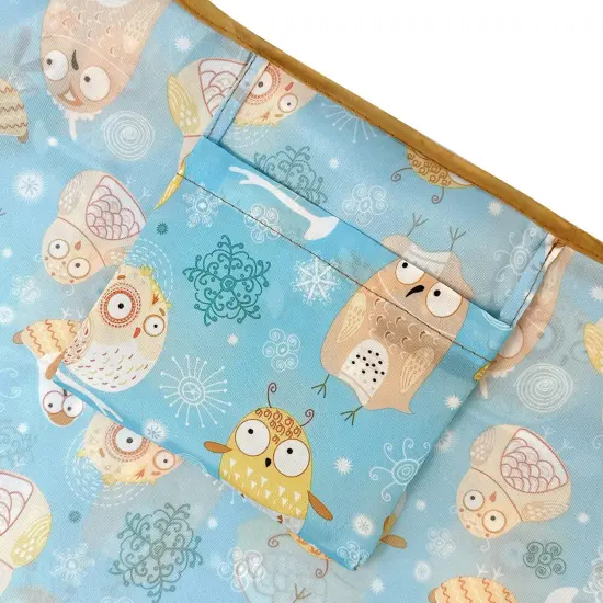 Wrapables Large Foldable Tote Nylon Reusable Grocery Bags, Silly Owls {6}