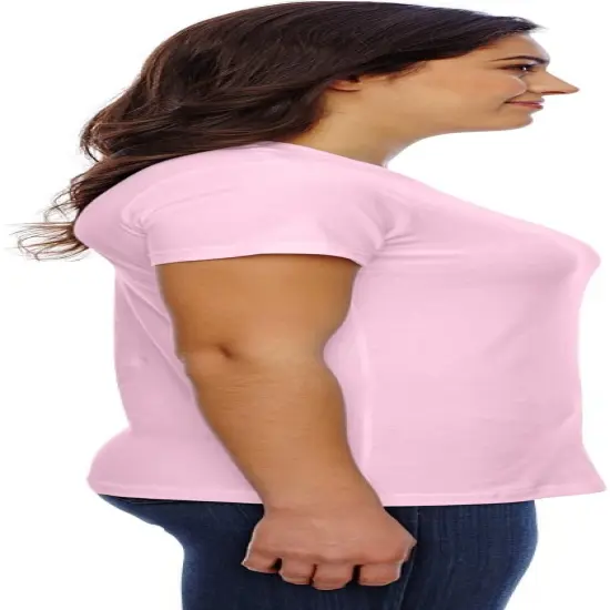 Port & Company&reg; Missy Fit Crew Neck Short Sleeve T-Shirt Heather navy {4}