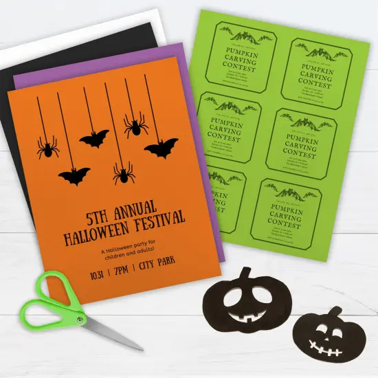 Printworks Halloween Paper, Includes Black, Purple, Green, Orange and White Paper, 8 &frac12;&rdquo; x 11&rdquo;, 300 Sheets (00582) {5}