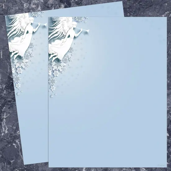Great Papers! Winter Snow Angel Holiday Letterhead, Invitations and Announcements, Printer Friendly, 8.5"x11", 50 Pack {2}