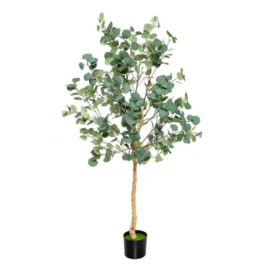 5.5 Feet Artificial Eucalyptus Tree with 517 Silver Dollar Leaves {1}