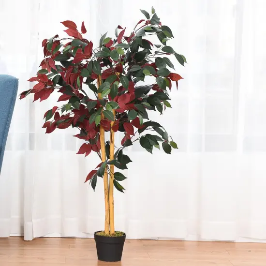 4-Feet Artificial Capensia Bush Indoor-Outdoor Leaves {5}