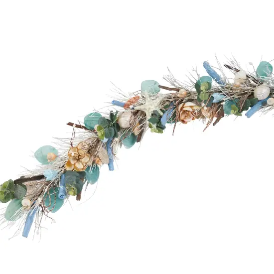 Coastal Shell Garland - 5ft Handcrafted Garland &ndash; Beach-Inspired Home Decor, Christmas Gift - Holiday Tee {3}