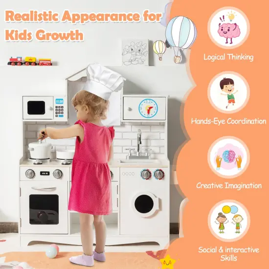 Wooden Kids Kitchen with Washing Machine {3}