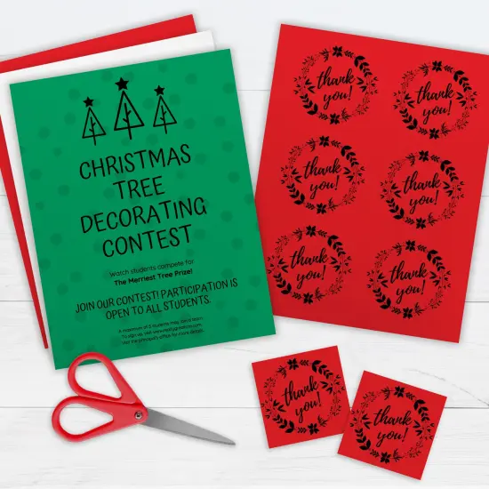 Printworks Holiday Paper, Includes White, Red and Green Paper, 8 ½” x 11”, 300 Sheets (00583) {5}