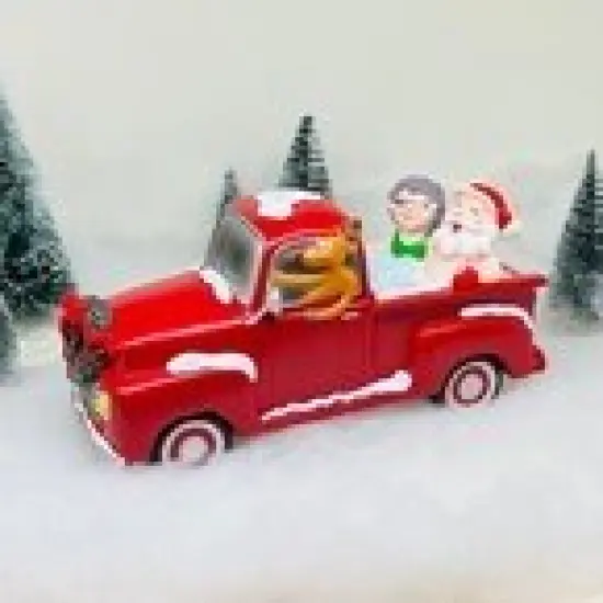 Santa and Mrs. Claus Partying Pickup Truck 'Hillbilly' Hot Tub 8" Decoration Figurine {6}