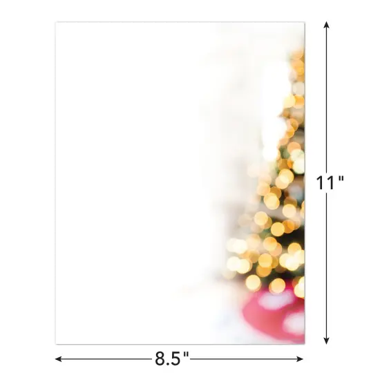 Great Papers! Lit Christmas Tree Holiday Letterhead, Invitations and Announcements, Printer Friendly, 8.5" x 11", 50PK {5}