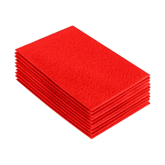 FabricLA Acrylic Felt Sheets for Crafts - Precut 9" X 12" Inches (20 cm X 30 cm) Felt Squares - Use Felt Fabric Craft Sheets for DIY, Hobby, Costume, and Decoration | Hot Orange - 10 Pieces {1}