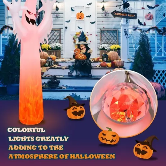 12 Feet Halloween Inflatable Decoration with Built-in LED Lights {2}