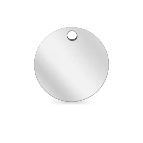 10 Pack - Thin Blank Stainless Steel Round Pendants {3}