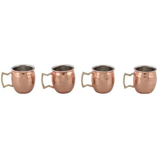 2 oz. Handcrafted Copper Mule Mug (Set of 4) {1}
