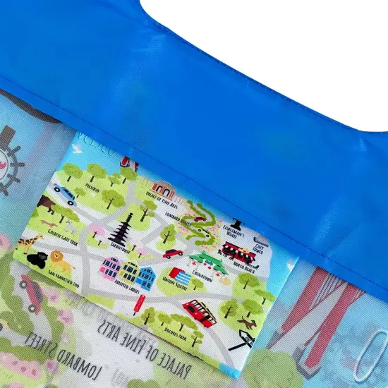 Wrapables Large & Small Allybag Foldable & Lightweight Reusable Grocery Bags (Set of 2) San Francisco {3}