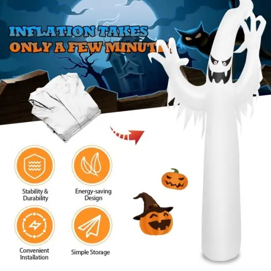 12 Feet Halloween Inflatable Decoration with Built-in LED Lights {5}