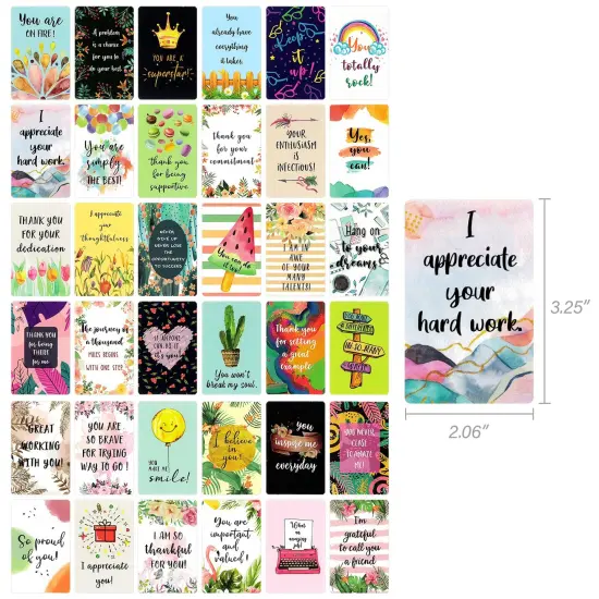 Wrapables Motivational Quote Cards, Inspirational Encouragement Affirmation Cards (72pcs) {2}