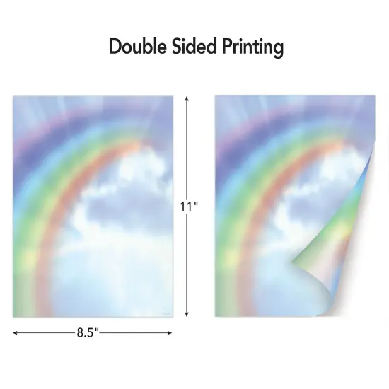 Great Papers! Rainbow Bright 2-Sided 8.5" x 11" Letterhead and #10 Envelope Scenic Stationery Set, 50 Stationery Sheets with 2-sided printing, and 25 Matching #10 Envelopes, Printer compatible {2}
