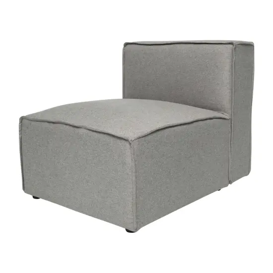Merrick Lane Weller Modular Middle Armless Chair Dark Gray {7}