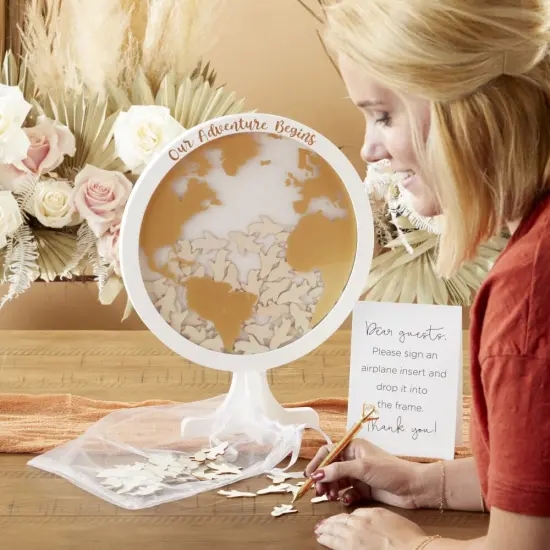 Wedding Guest Book Alternative - Globe {2}