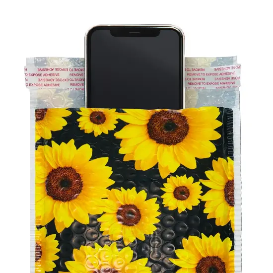 Great Papers! Mailer, Bubble, Sunflowers, Poly Tear and Moisture Resistant, 6" x 9", 50 count {5}