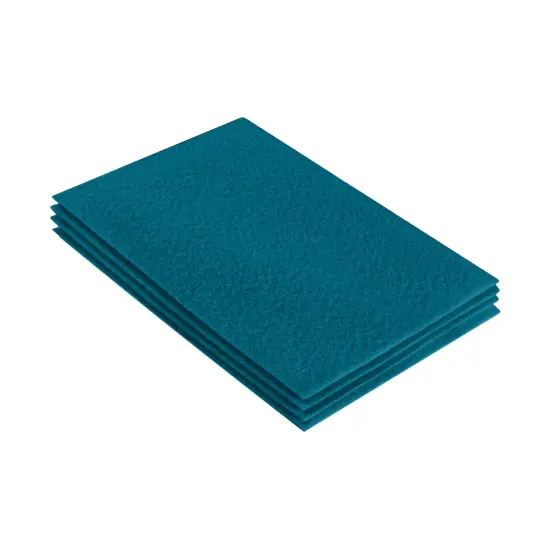 FabricLA Acrylic Felt Sheets for Crafts - Precut 9" X 12" Inches (20 cm X 30 cm) Felt Squares - Use Felt Fabric Craft Sheets for DIY, Costume, and Decoration | Turquoise - 4 Pieces {1}