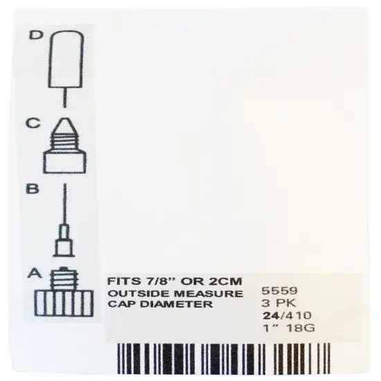 Fineline 18 Gauge 1" Applicator Tip 3/Pkg-24/410 Yellow Band {3}