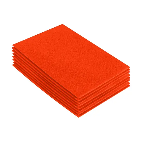 FabricLA Acrylic Felt Sheets for Crafts - Precut 9" X 12" Inches (20 cm X 30 cm) Felt Squares - Use Felt Fabric Craft Sheets for DIY, Costume, and Decoration | Neon Orange - 8 Pieces {1}