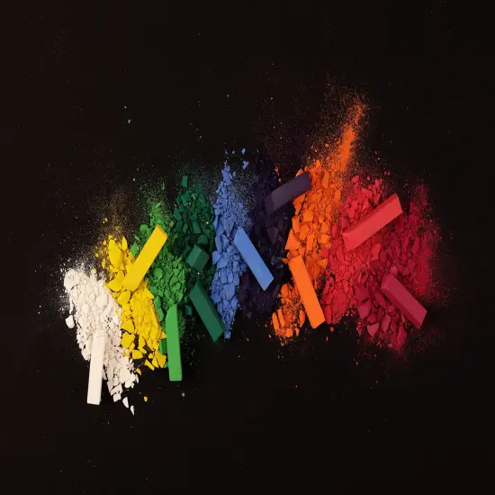 SoHo Urban Artist Slim Soft Pastel Sketch Squares - Richly Pigmented, Vibrant Color Soft Pastels for Artists Professional Pastel Artwork Studies and Sketching - Set of 72 Assorted Chalk Pastels {5}