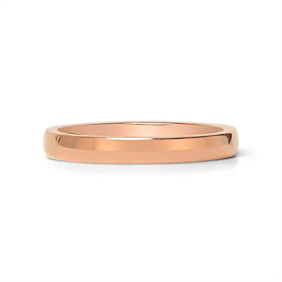 10 Pack - 3mm Size 6 Rose Gold Rounded Stainless Steel Blank Rings {3}