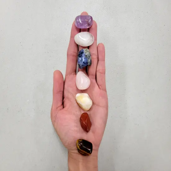 7 CHAKRA CRYSTAL Tumbled Set {3}