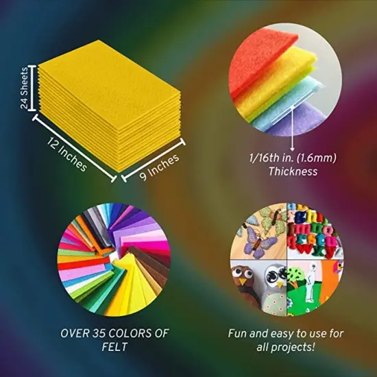 9" x 12" Acrylic Felt Sheets by FabricLA {6}